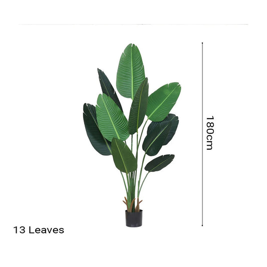 Artificial Bird of Paradise Tree 180cm with Seagrass Basket