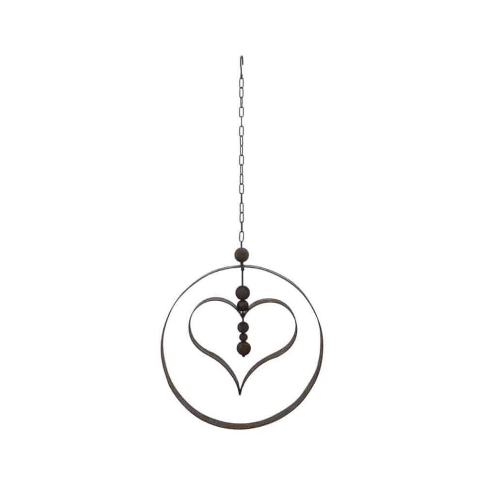 Hanging Serenity Circle w Heart 125cm