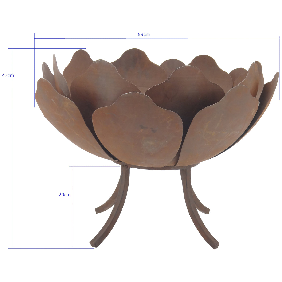 Lotus Flower Firebowl on Legs 60cm - Image 3