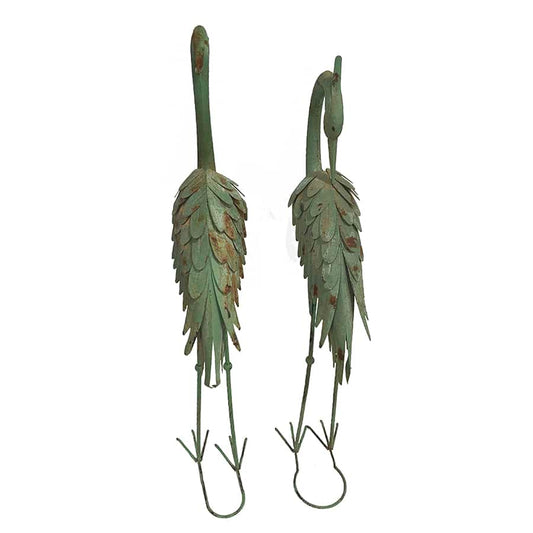 Set 2 Asst Crane Bird Statues 101cm - Image 2
