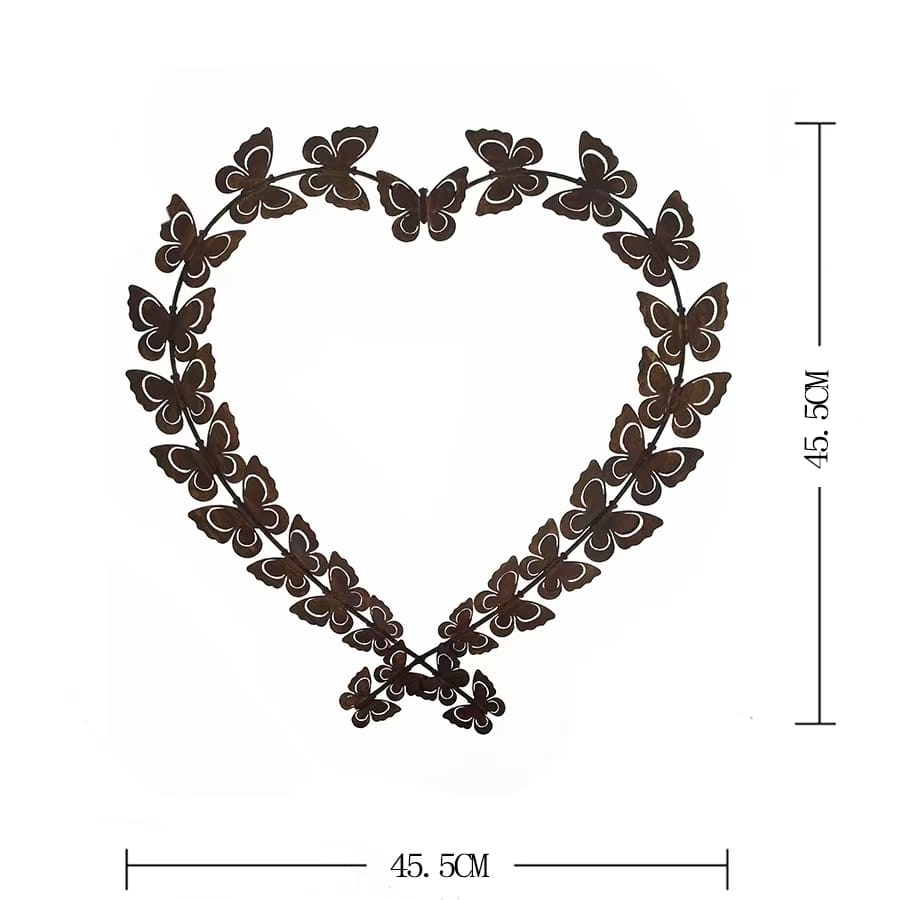 Flutter Of Butterflies As Heart Wall Art 48cm - Image 5