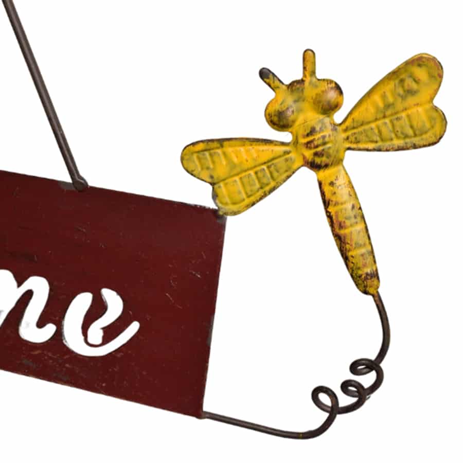 Hanging Welcome Windmill w Bell + Dragonfies 88cm - Image 5