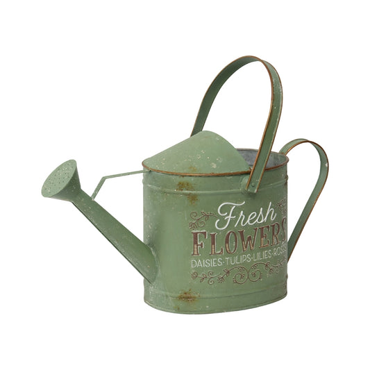 Distressed Flower Watering Can 47cm - Image 2