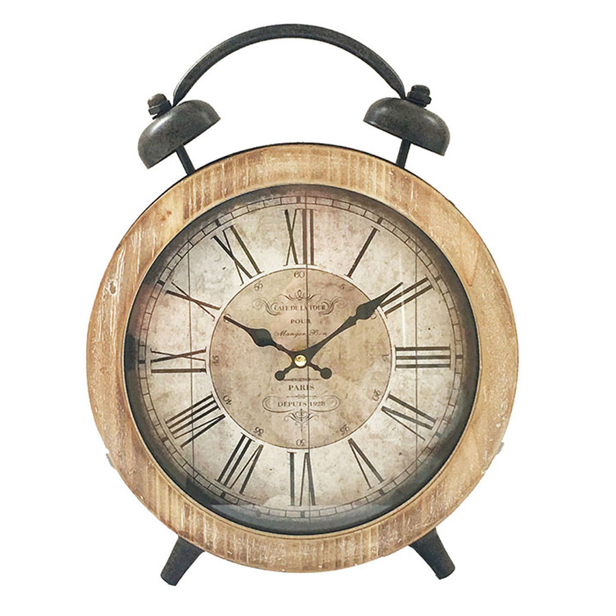 Large Cafe de la Tour Tabletop Clock w Faux Alarm 32cm - Image 2