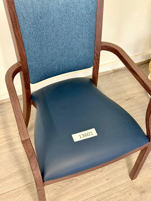 Harvey Dining Chair Stackable w Faux Leather Seat 95cm - Image 4