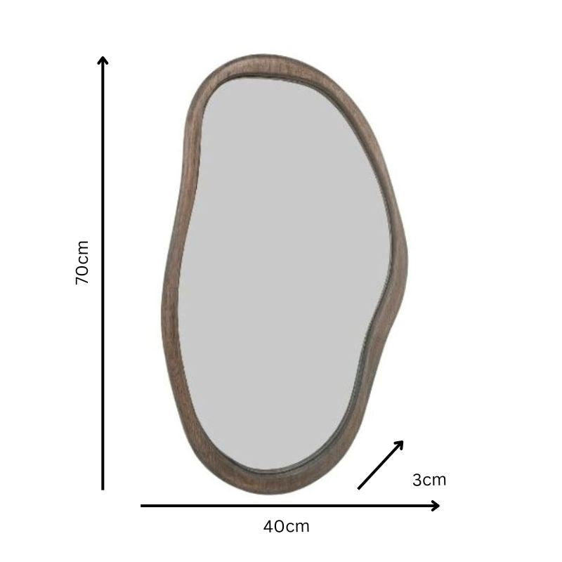 Mid-Century Asymmetric Wall Mirror 40x70cm - Image 4