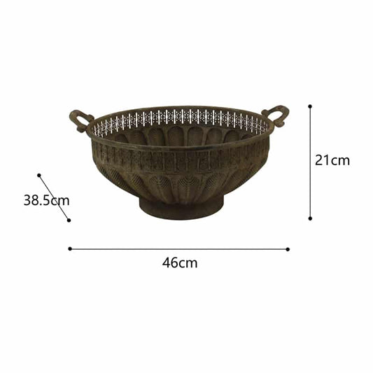 Large Baroque Bowl w Handles 46cm - Image 2