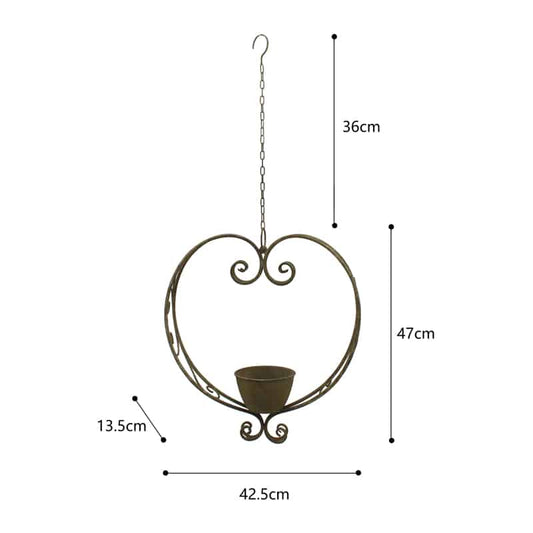 Hanging Heart Planter / Birdfeeder 47cm - Image 2