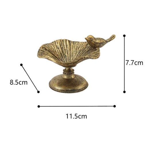 Vintage Style Ring Holder / Decoration w Bird 12cm - Image 2