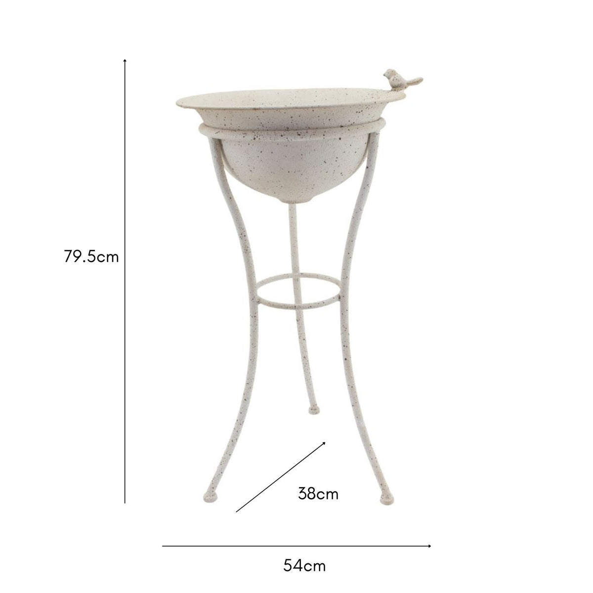 Riviera Pot Planter w Bird on Stand 67cm - Image 3