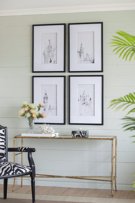 Set 4 Steeple Buildings Framed Prints 76cm - Image 2