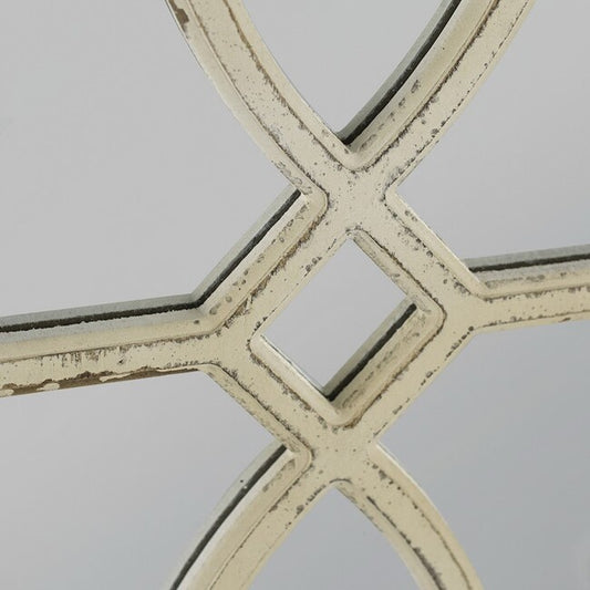 Set 2 Shabby Chic Carved Wall Mirrors 67cm - Image 2