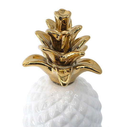 White Pineapple Ornament 17cm - Image 2