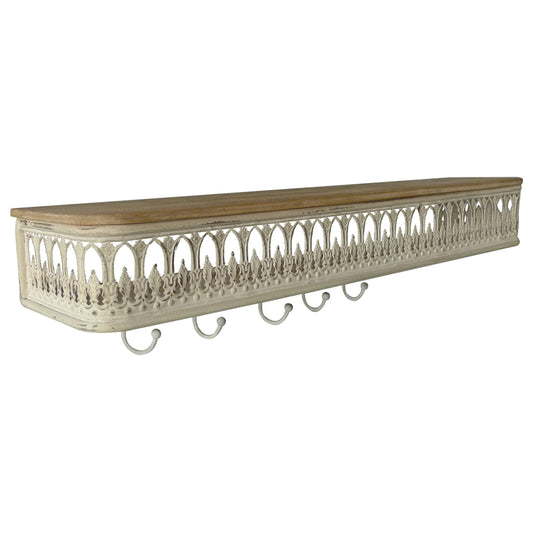 Martinique Classic Wall Shelf w Removeable Hooks 80cm - Image 2