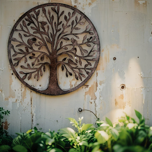 Laser Cut Round Tree Of Life w Birds Wall Art 60cm - Image 2