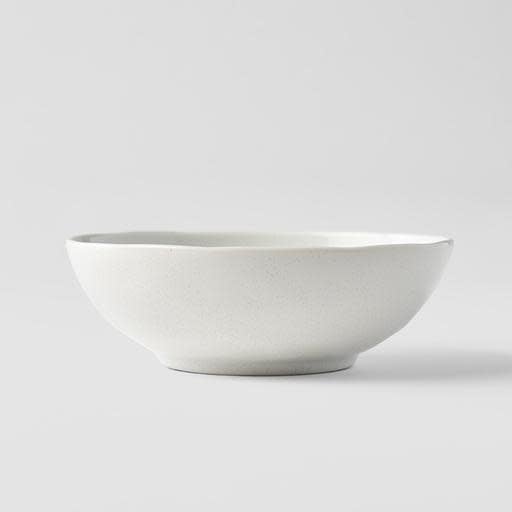 Bowl Oval 14cm Parchment White Glaze - Image 2