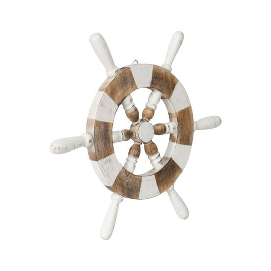 Handcrafted Ship Wheel Wall Art 50cm - Image 2
