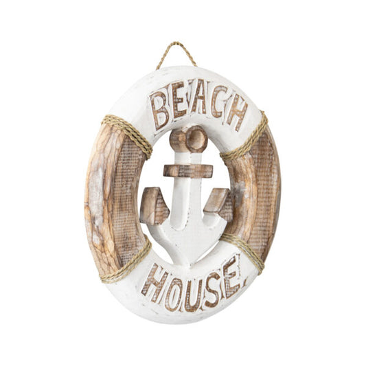 Handcrafted Beach House Anchor Wall Art 30cm - Image 2