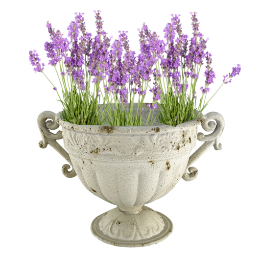 Martinique Aged Fluted Urn 25x18cm - Image 2