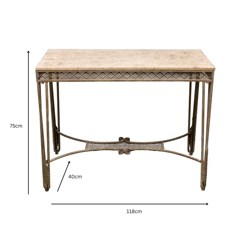Vintage Style French Country Console Table 118cm - Image 5