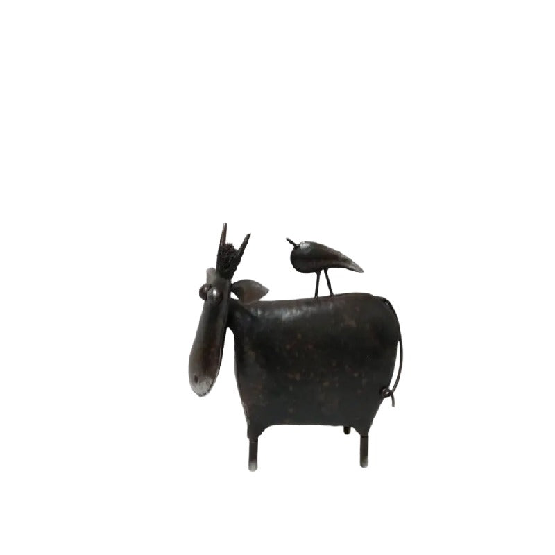 Natures Art Cow W Bird 29cm