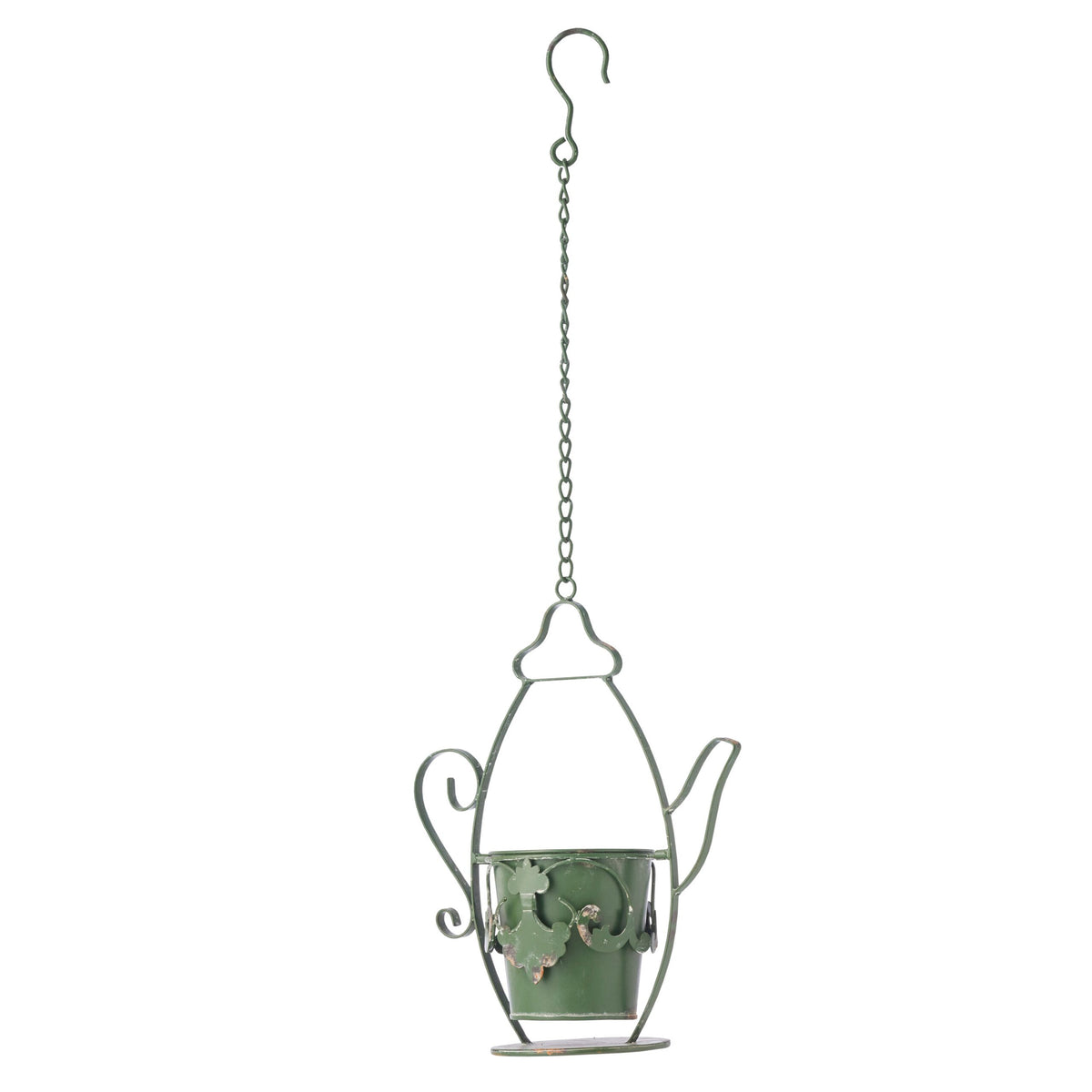 Hanging Teapot Planter w/Chain 27.5x12.5x34.70cm