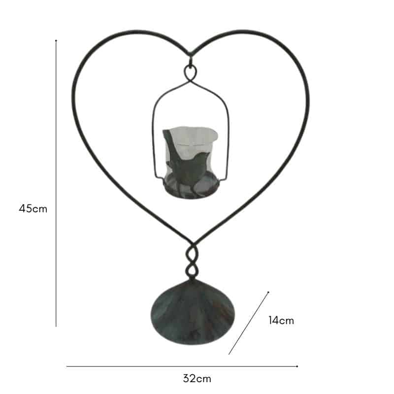 Heart On Base w Floating Candle 45cm - Image 2