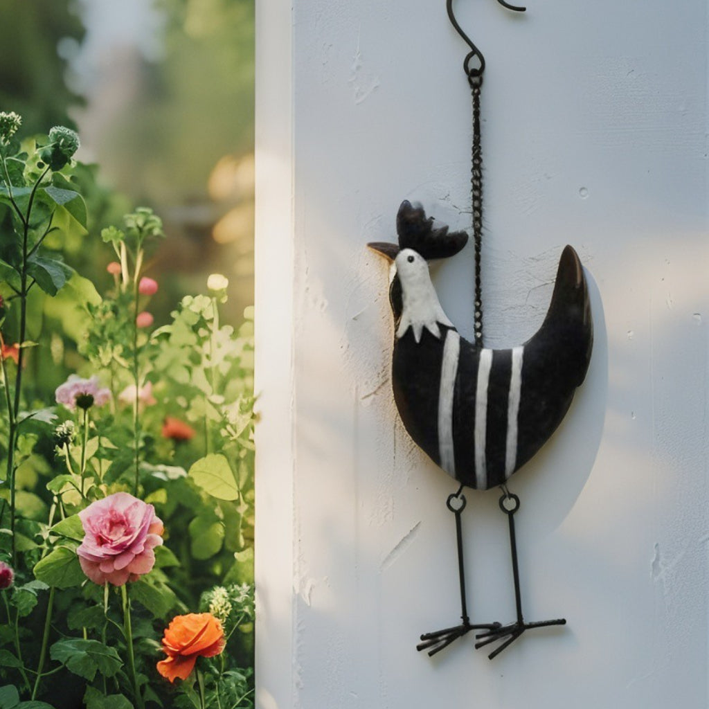 Hanging Black + White Stripe Chook - Image 2