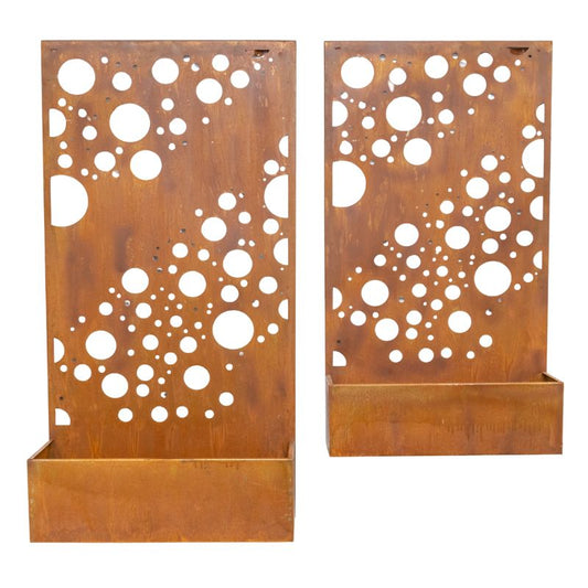 Set 2 Nested Floor/Wall 'Circles' Planters 95cm, 80cm - Image 2