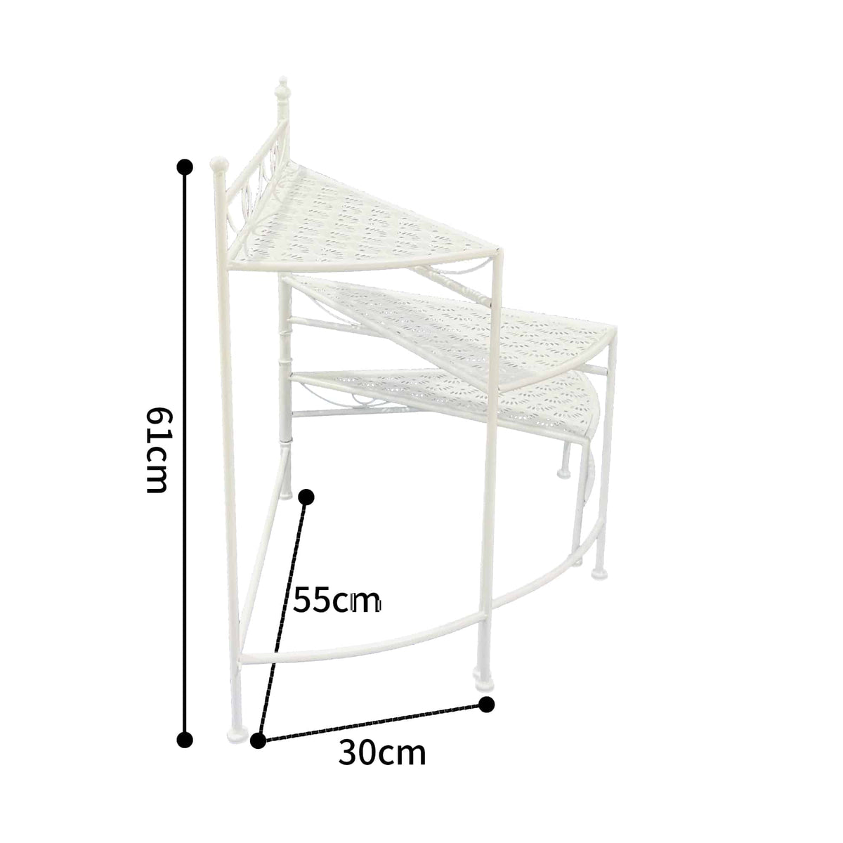 Riviera 3 Tier Fold Out Shelf Stand 36cm - Image 5