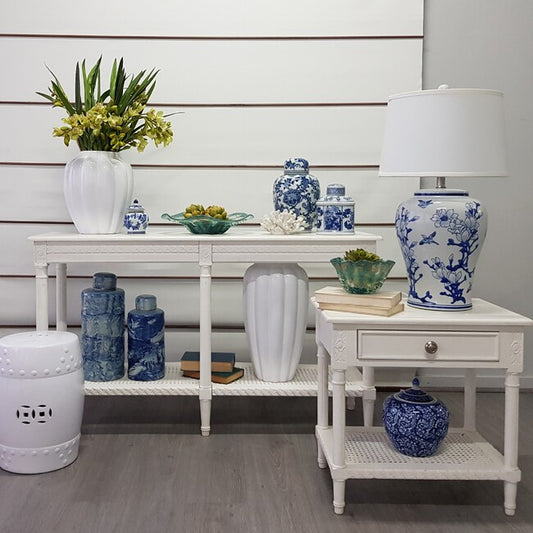 Polo Console Table White 110cm - Image 2