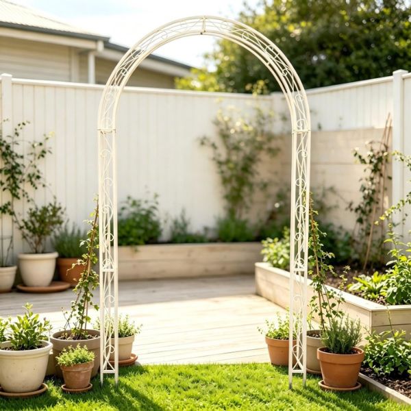 White Metal Garden Arch