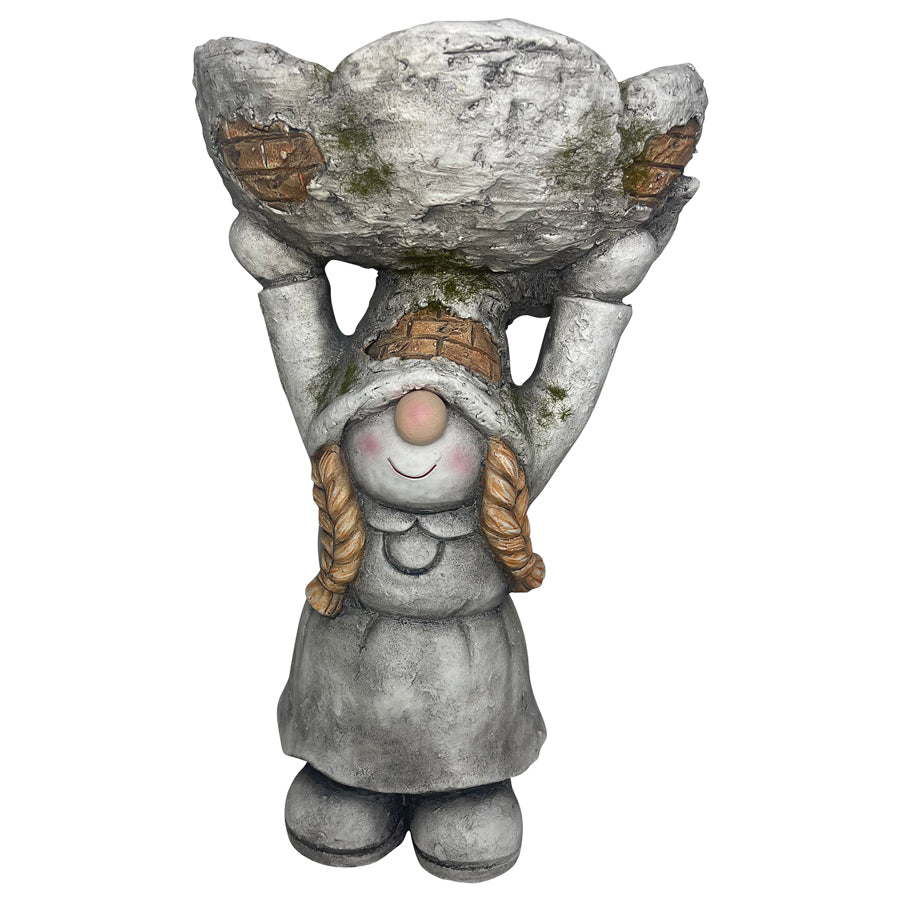 Lady Gnome Planter w/ Light up nose option 17x32cm