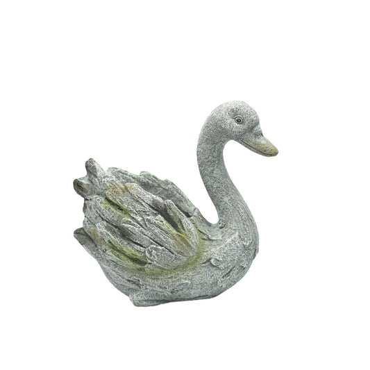 Elegant Swan Planter w Hole + Plug 34cm - Image 2