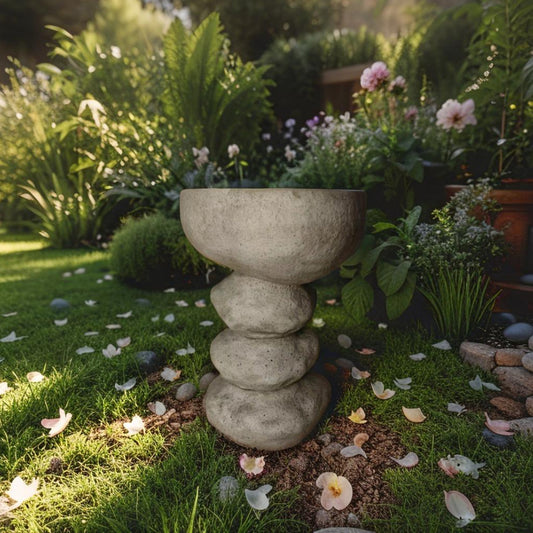 Arty Stone Birdbath 50cm - Image 2