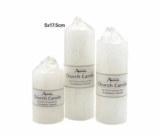bulk 24 Church Candle 260G White 17cm