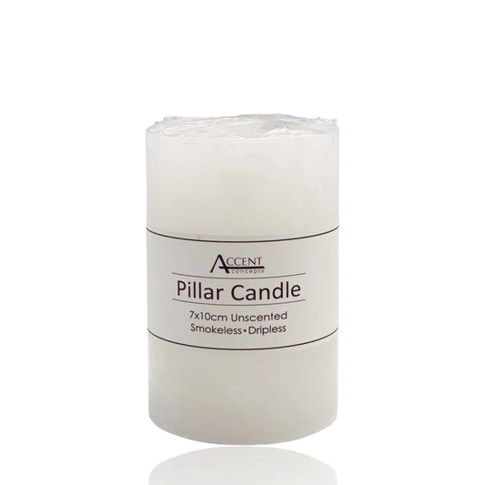 bulk 36 Unscented White Pillar Candle 335G 10cm