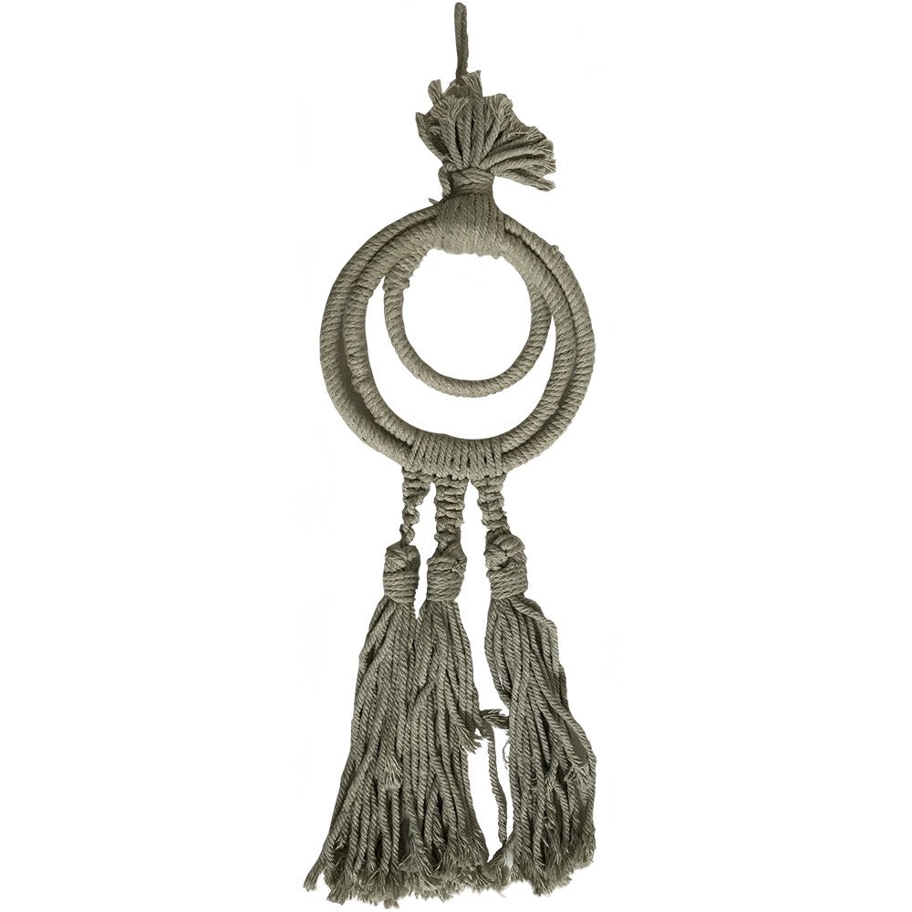 Three Ring Triple Tassel Taupe Colour 43cm - Image 2