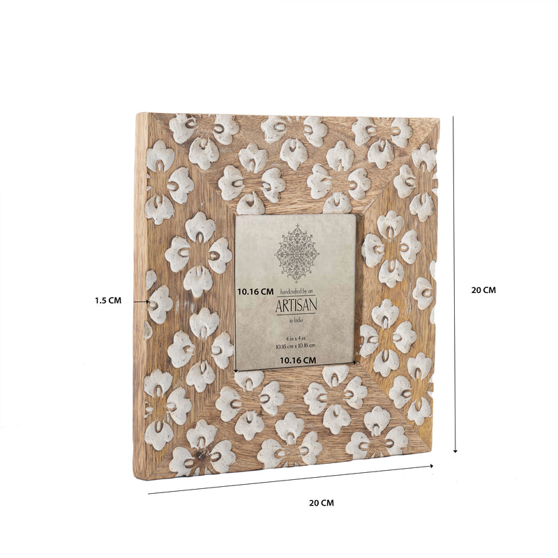 Handcrafted 4x4in 'Petal' Photoframe 20cm - Image 5
