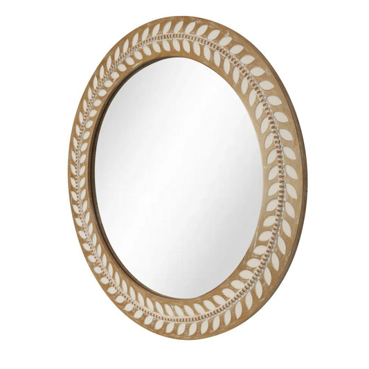Sorrento Leaf & Corked Mirror 70cm