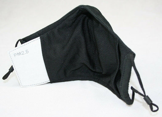 Adult Face Mask w/ 2 Filters Black - Made in Vietnam