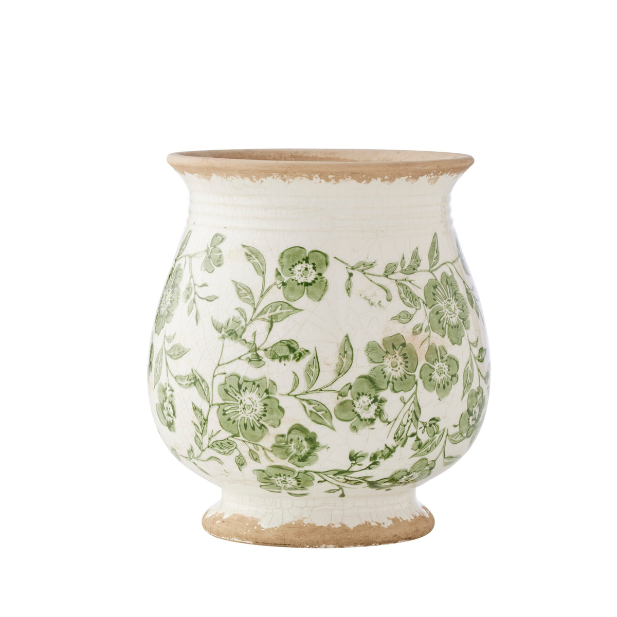 Green Leaf Bulb Shape Vase Small 19cm