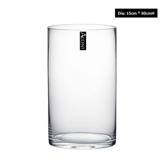 bulk 6 Glass Cylinder Vase Flower 30cm