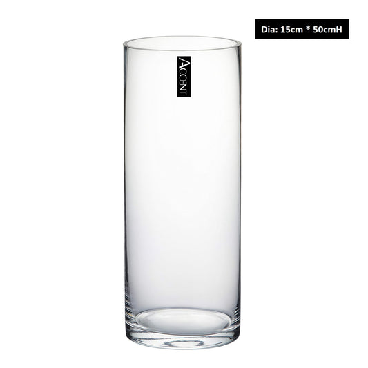 bulk 6 Glass Cylinder Vase Flower 50cm