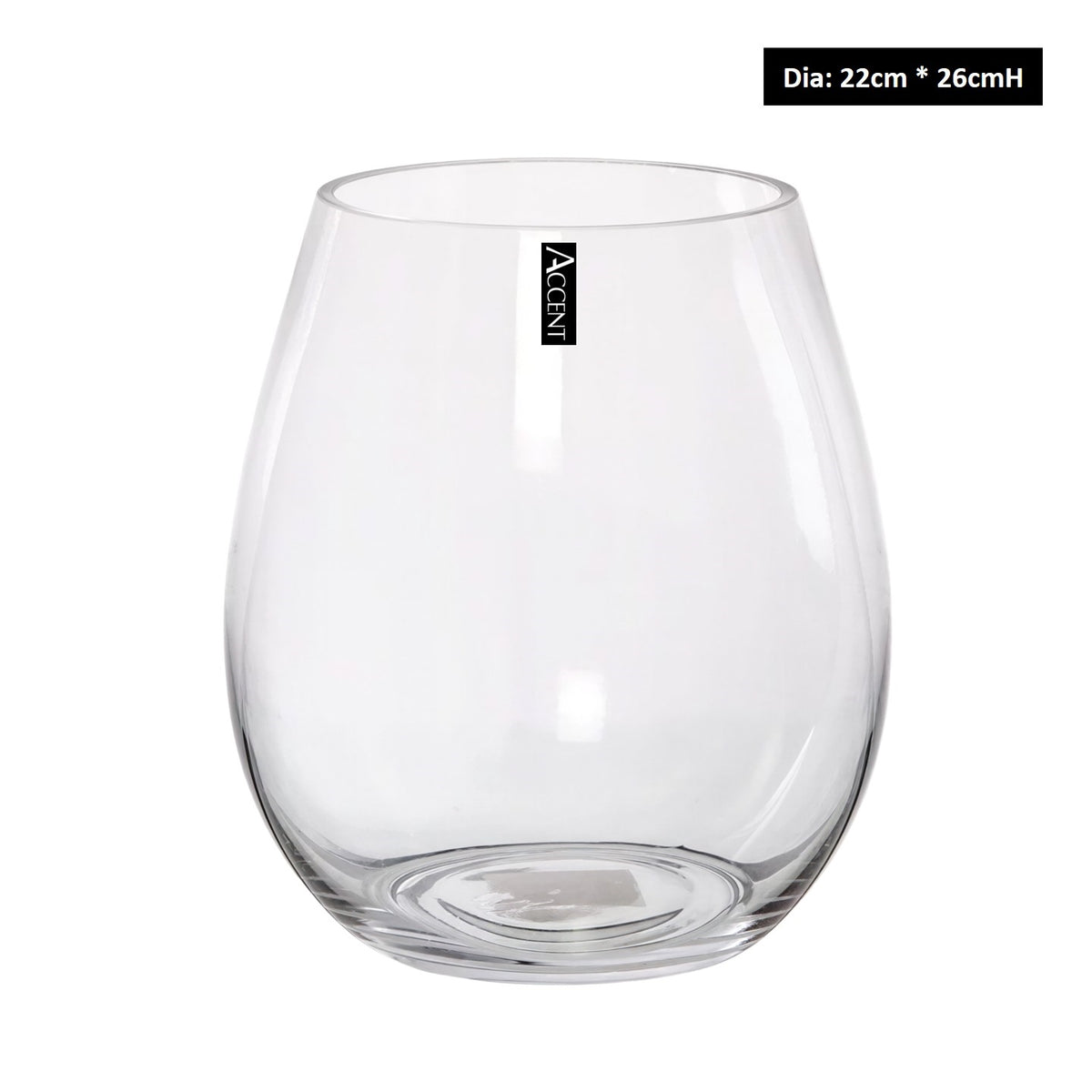 bulk 4 Glass Barrel Vase Flower 26cm