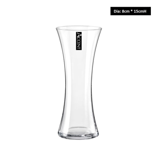 bulk 12 Glass Waisted Vase Flower 15cm