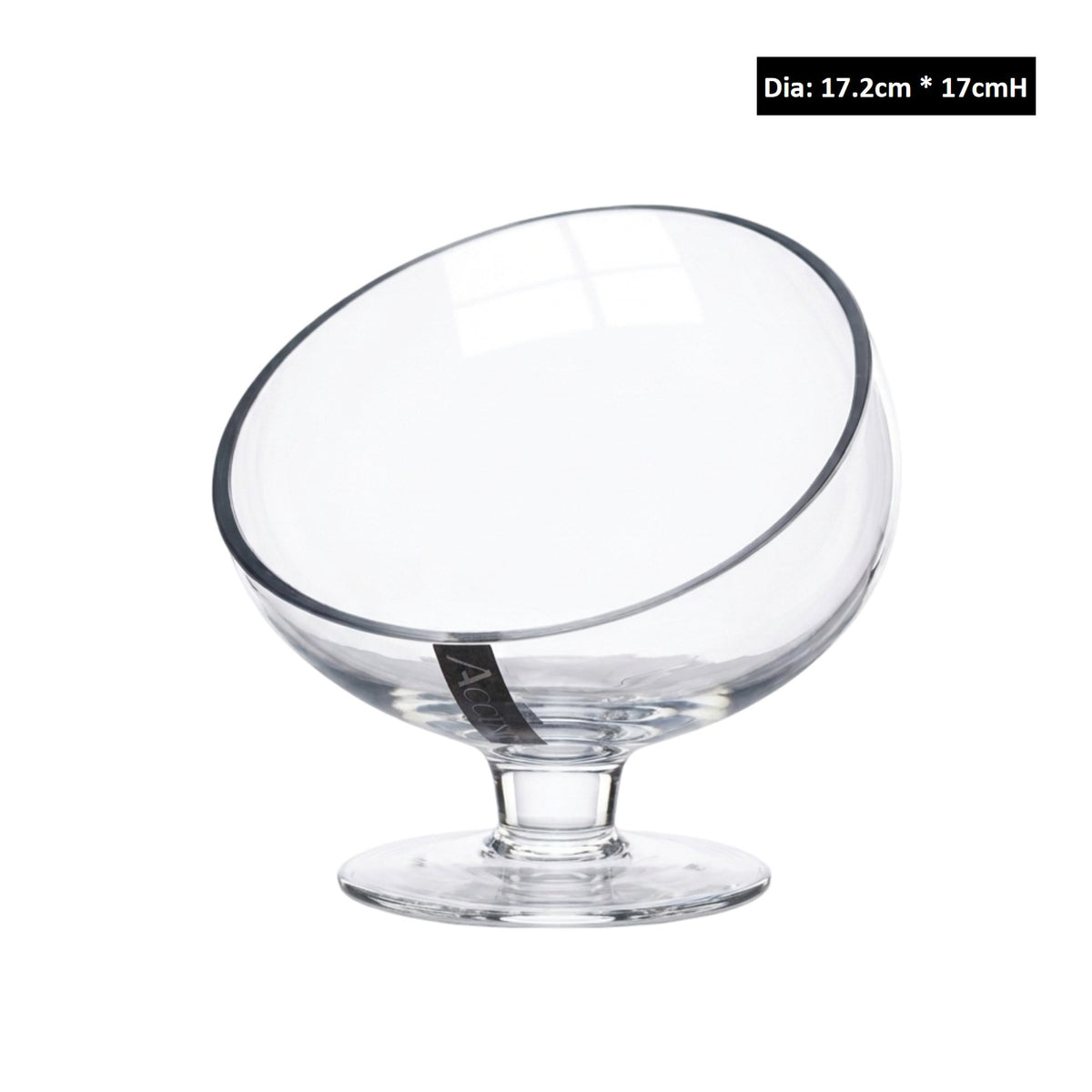 bulk 6 Glass Vase Round Slanted Top 17cm
