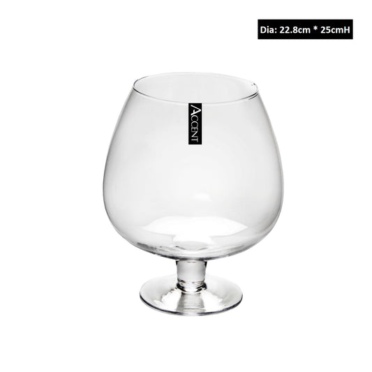 bulk 4 Glass Brandy Balloon Vase Flower 25cm