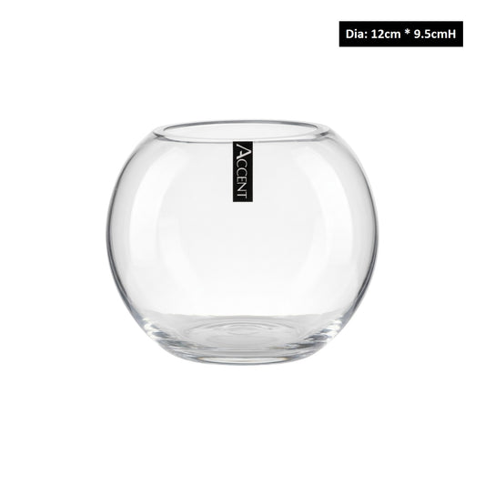 Glass Rose Fish Bowl 12cm