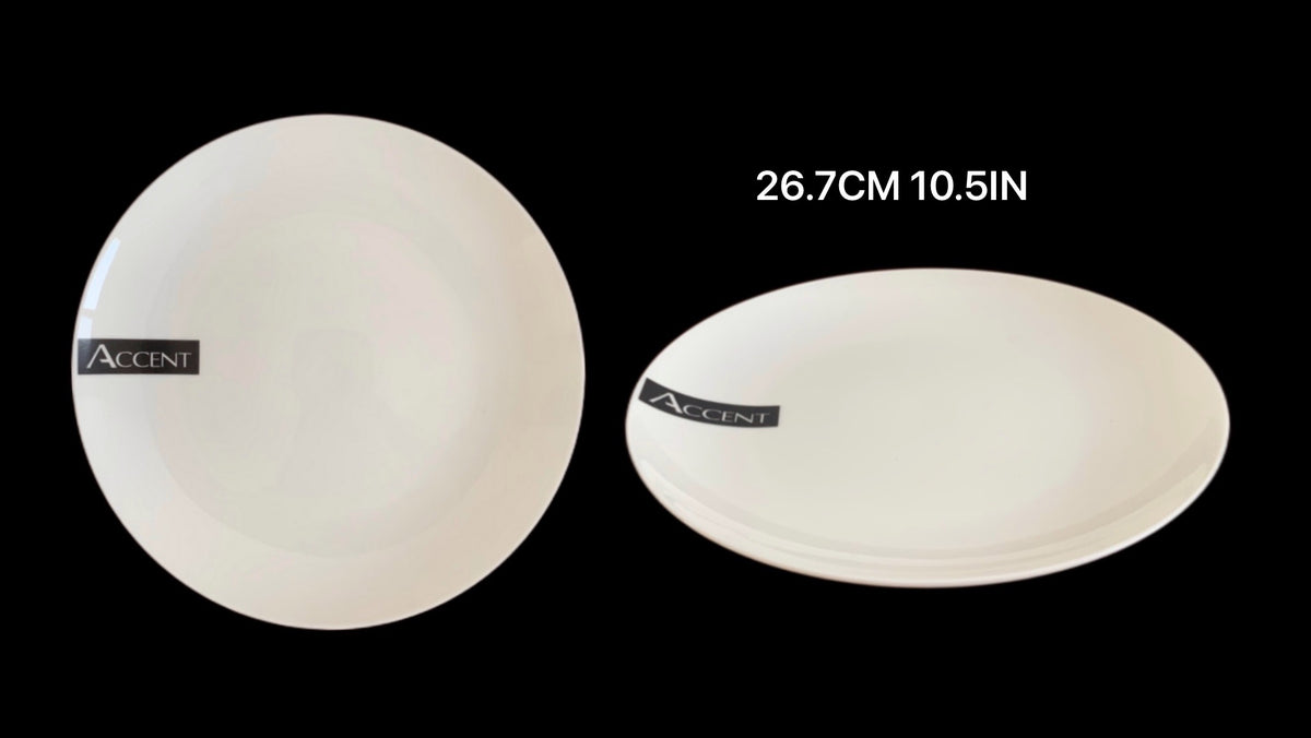 bulk 24 White Fine Bone China Dinner Plate 10.5in 26cm